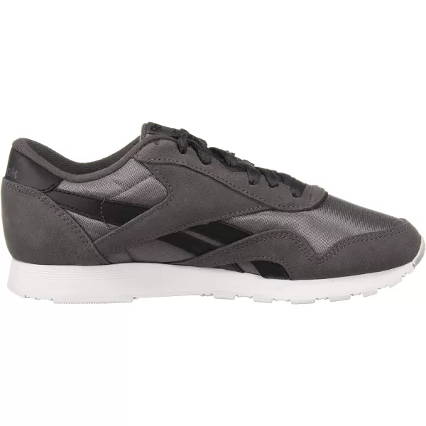 imageReebok Womens Classic Nylon Casual Shoes in Ash Grey Black and White