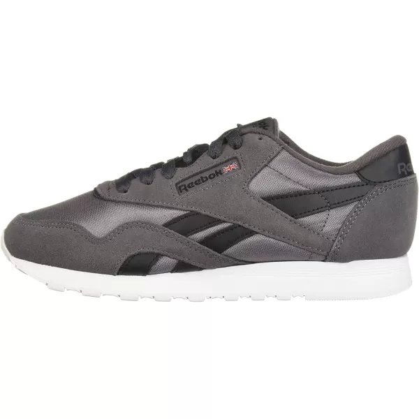 imageReebok Womens Classic Nylon Casual Shoes in Ash Grey Black and White