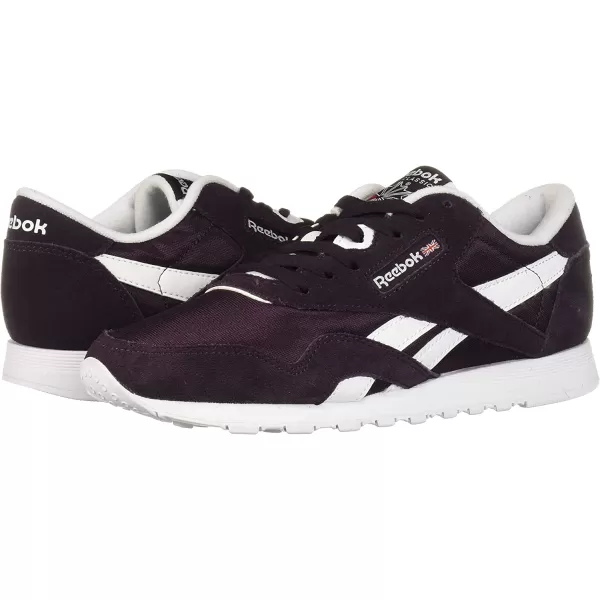 imageReebok Womens Classic Nylon Casual Shoes in Eggplant and White