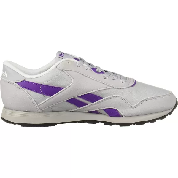 imageReebok Womens Classic Nylon Casual Shoes in Grey Purple Black and White