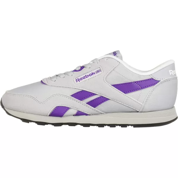 imageReebok Womens Classic Nylon Casual Shoes in Grey Purple Black and White