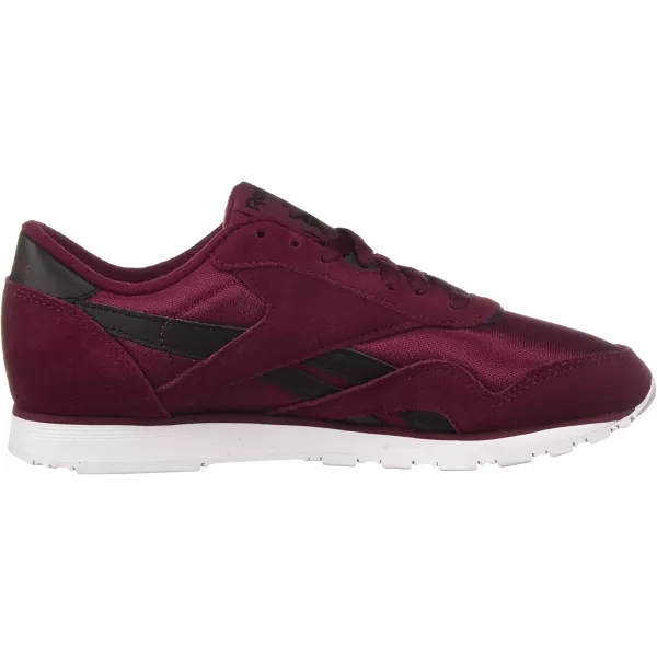 imageReebok Womens Classic Nylon Casual Shoes in Rustic Wine Black and White