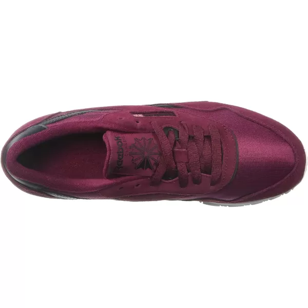 imageReebok Womens Classic Nylon Casual Shoes in Rustic Wine Black and White