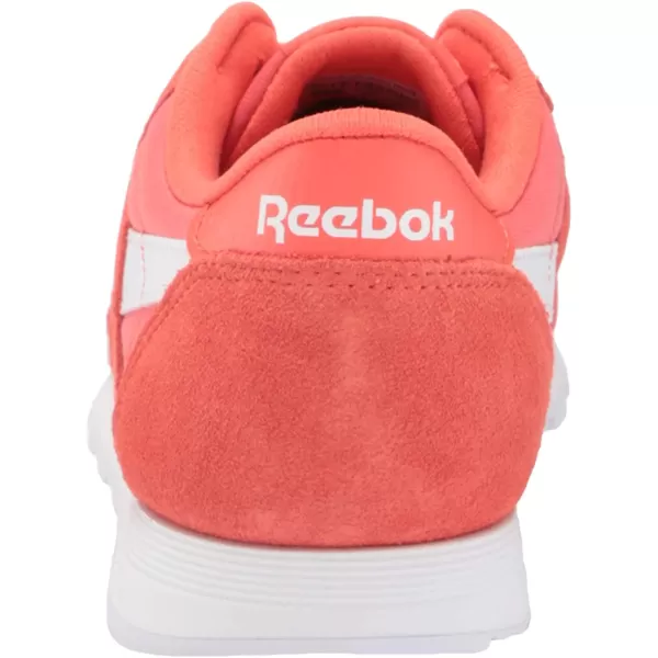 imageReebok Womens Classic Nylon Casual Shoes in Semi Orange Flare and White