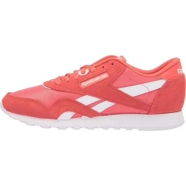 imageReebok Womens Classic Nylon Casual Shoes in Semi Orange Flare and White