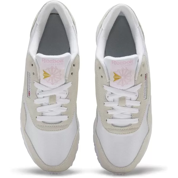 imageReebok Womens Classic Nylon Casual Shoes in White and Light Grey