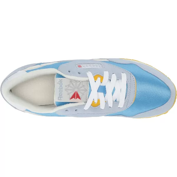 imageReebok Womens Classic Nylon SneakerArchivegable GreySky BlueUrban YellowWht