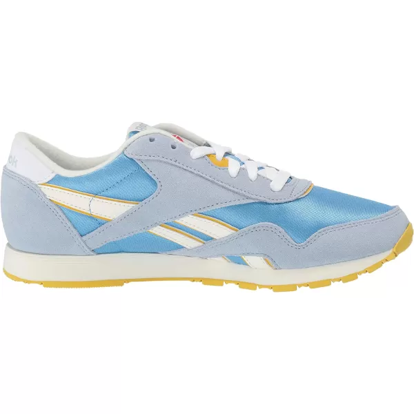 imageReebok Womens Classic Nylon SneakerArchivegable GreySky BlueUrban YellowWht