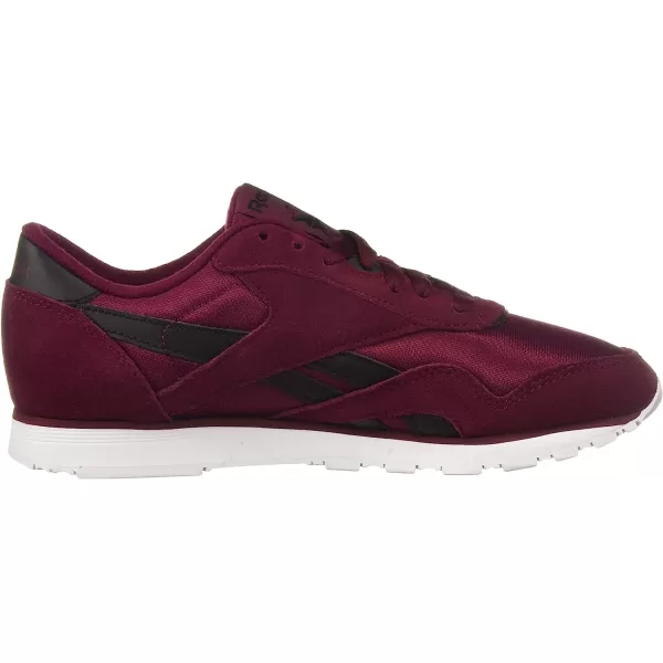 imageReebok Womens Classic Nylon SneakerUsfrustic WineBlackWhite