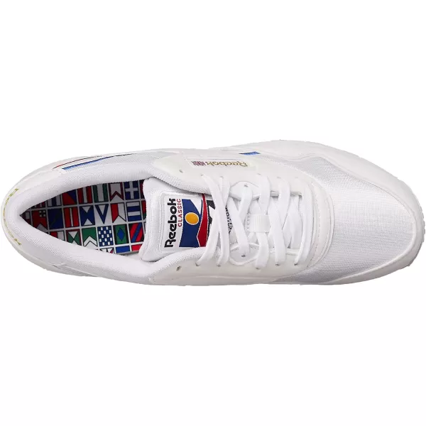 imageReebok Womens Classic Nylon SneakerWhiteRadiant RedBlue Blast