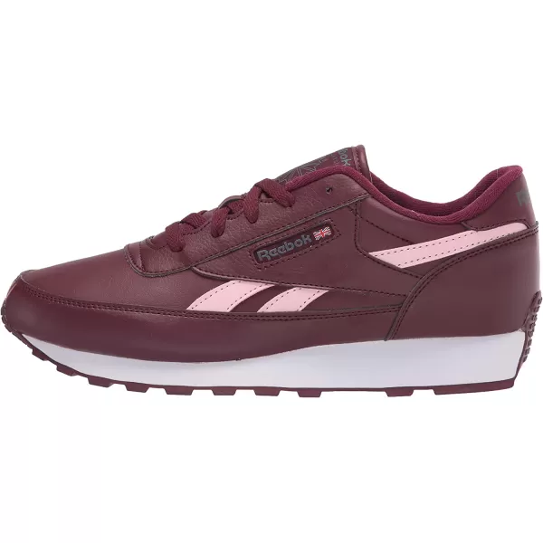 imageReebok Womens Classic Renaissance Sneaker in Maroon Classic Pink and Smoky Indigo