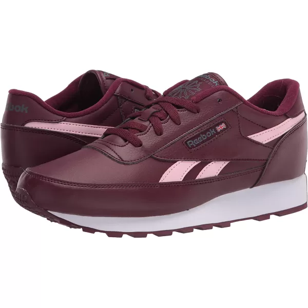 imageReebok Womens Classic Renaissance Sneaker in Maroon Classic Pink and Smoky Indigo