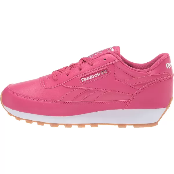 imageReebok Womens Classic Renaissance Sneaker in Semi Pursuit Pink and White with Gum Sole