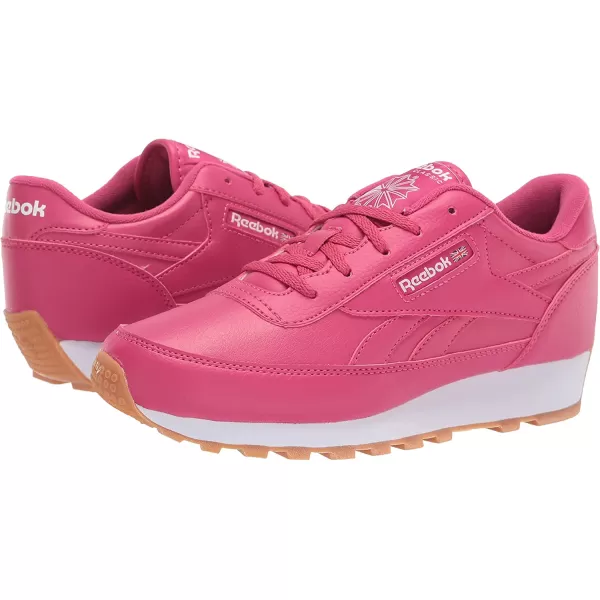 imageReebok Womens Classic Renaissance Sneaker in Semi Pursuit Pink and White with Gum Sole