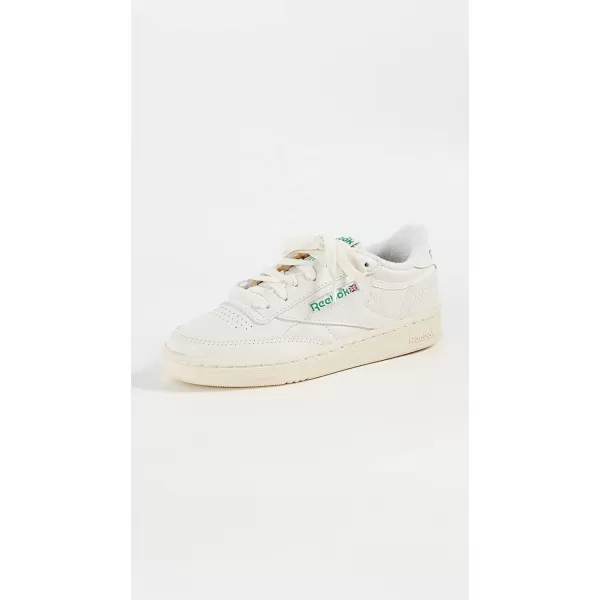 imageReebok Womens Club C 85 Vintage SneakerChalkAlabasterGlen Green