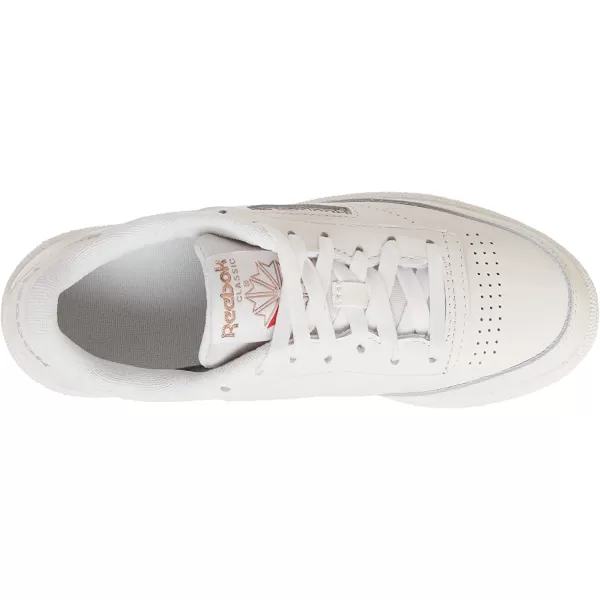 imageReebok Womens Club C 85 Vintage SneakerChalkChalkRose Gold