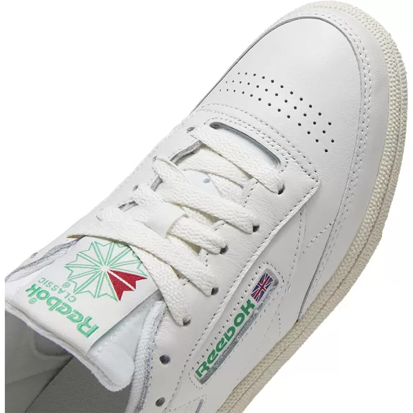 imageReebok Womens Club C 85 Vintage SneakerChalkGlen GreenPaperwhiteExcellent Red