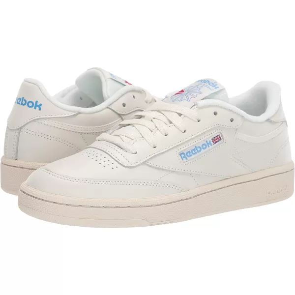 imageReebok Womens Club C 85 Vintage SneakerChalkPaperwhiteAthletic BlueExcellent Red