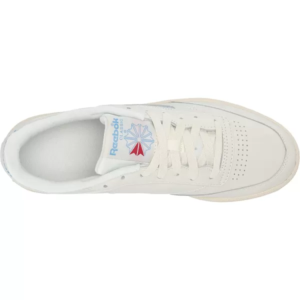 imageReebok Womens Club C 85 Vintage SneakerChalkPaperwhiteAthletic BlueExcellent Red