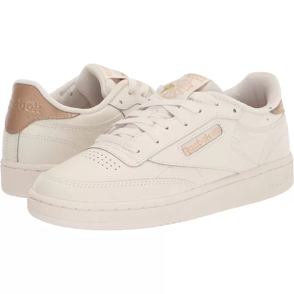 imageReebok Womens Club C 85 Vintage SneakerChalkSaharaGold Met