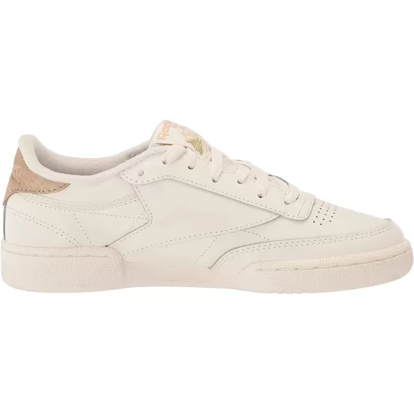 imageReebok Womens Club C 85 Vintage SneakerChalkSaharaGold Met