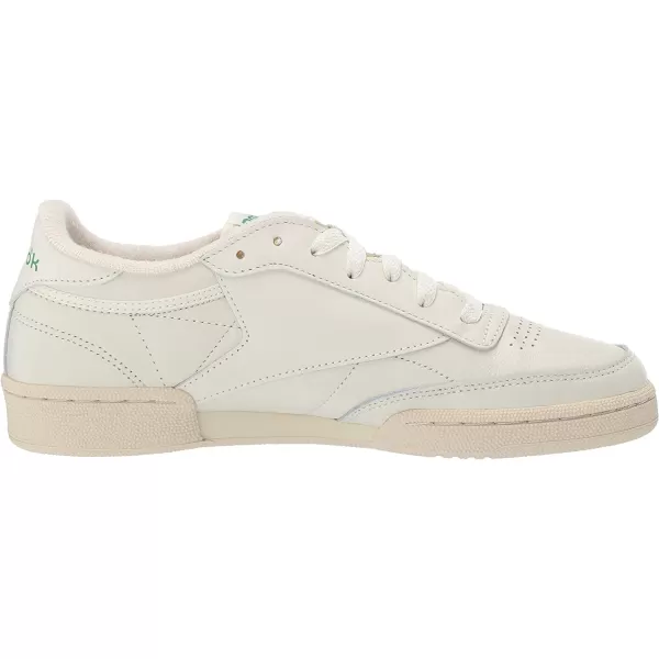 imageReebok Womens Club C 85 Vintage Walking Shoe in Chalk Glen Green Paper White and Excellent Red