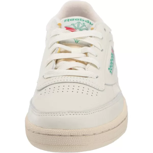 imageReebok Womens Club C 85 Vintage Walking Shoe in Chalk Glen Green Paper White and Excellent Red