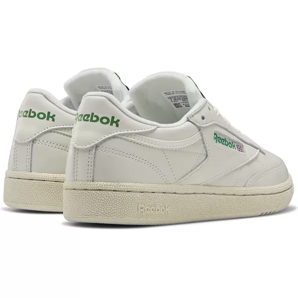 imageReebok Womens Club C 85 Vintage Walking Shoe in Chalk Glen Green Paper White and Excellent Red