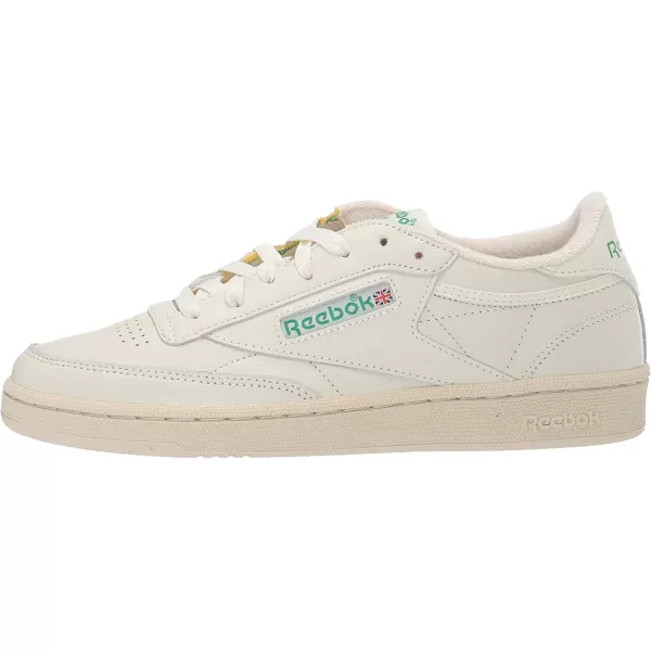 imageReebok Womens Club C 85 Vintage Walking Shoe in Chalk Glen Green Paper White and Excellent Red