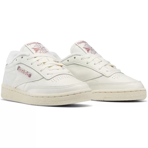 imageReebok Womens Club C 85 Vintage Walking Shoe in Chalk White and Rose