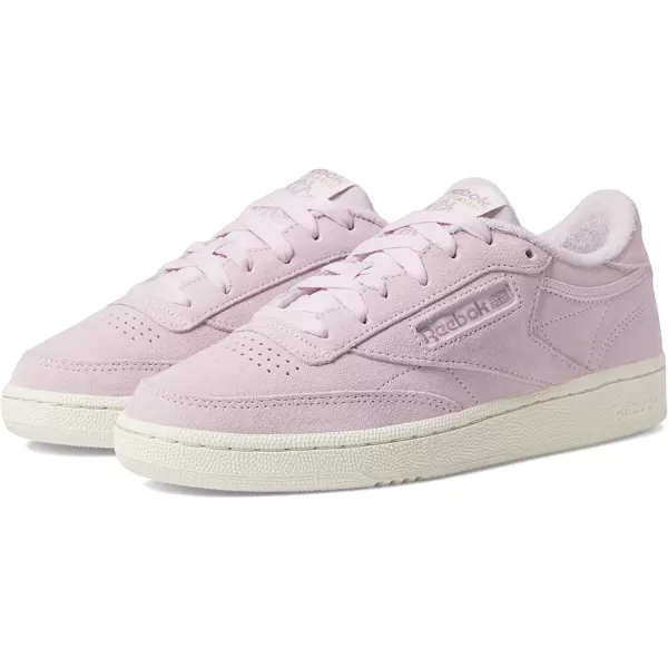 imageReebok Womens Club C 85 Vintage Walking Shoe in Pixel PinkInfused LilacChalk