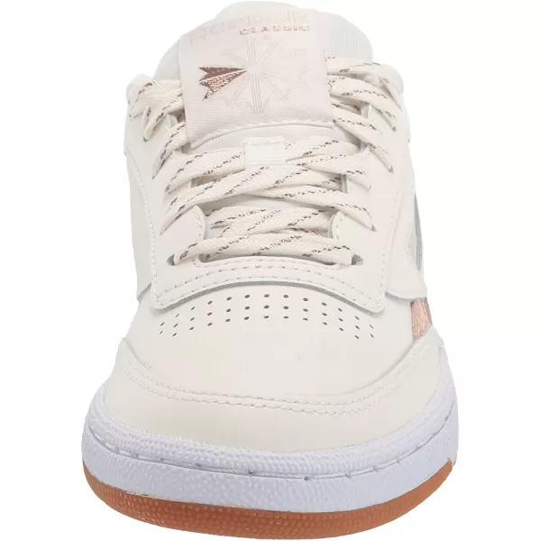 imageReebok Womens Club C 85 Vintage Walking Shoes in Chalk Gold and Stucco