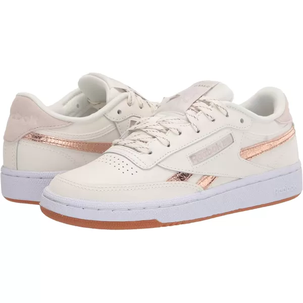 imageReebok Womens Club C 85 Vintage Walking Shoes in Chalk Gold and Stucco