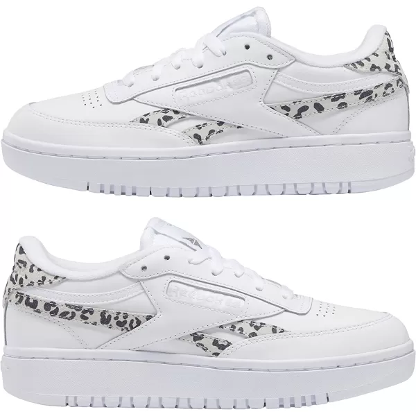 imageReebok Womens Club C Double Sneaker  WhiteCore BlackPure Grey