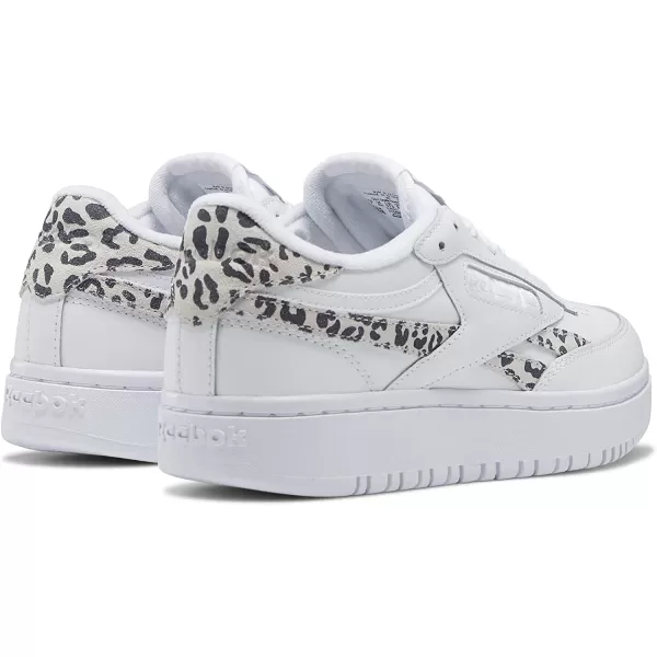 imageReebok Womens Club C Double Sneaker  WhiteCore BlackPure Grey