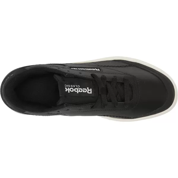 imageReebok Womens Club C Double Sneaker in Black and Chalk