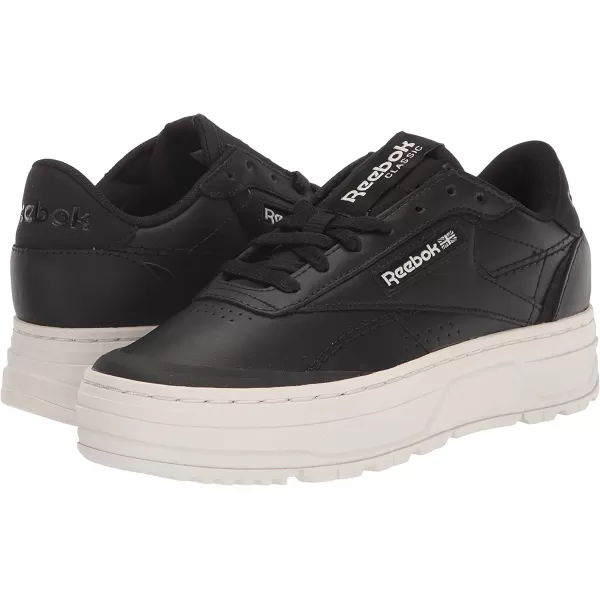 imageReebok Womens Club C Double Sneaker in Black and Chalk