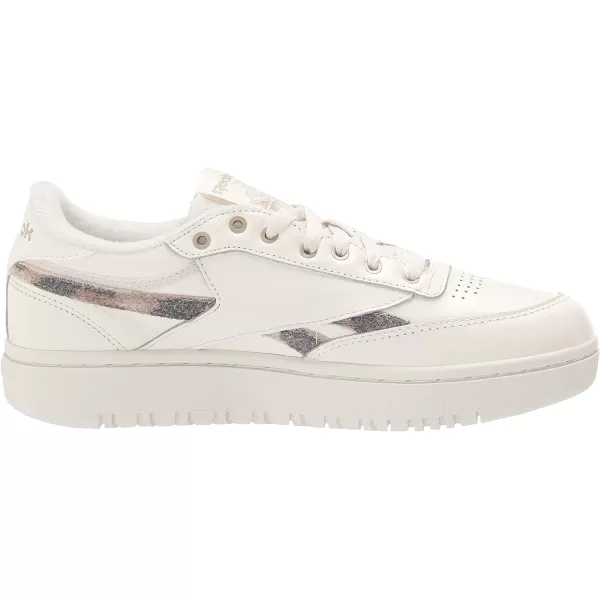 imageReebok Womens Club C Double Sneaker in Chalk and Golden Bronze