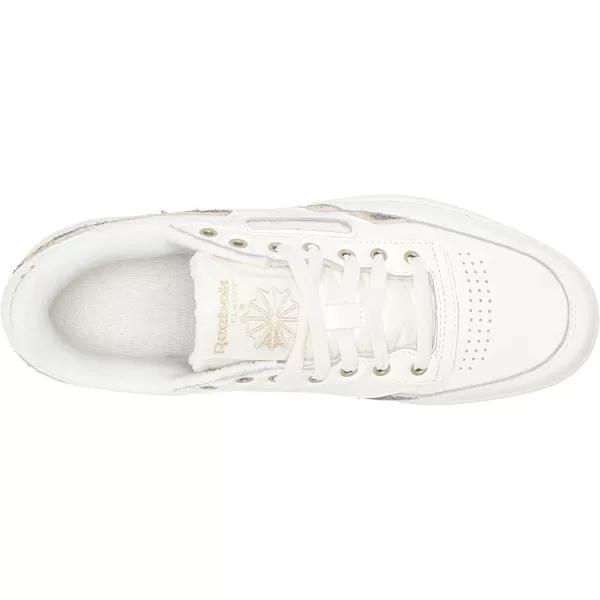 imageReebok Womens Club C Double Sneaker in Chalk and Golden Bronze