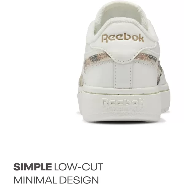 imageReebok Womens Club C Double Sneaker in Chalk and Golden Bronze