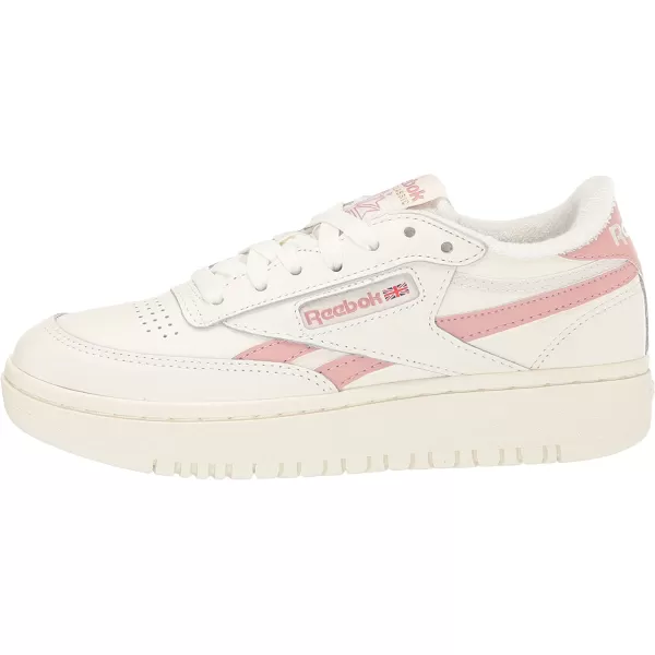 imageReebok Womens Club C Double Sneaker in Chalk and Smokey Rose