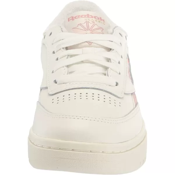 imageReebok Womens Club C Double Sneaker in Chalk and Smokey Rose