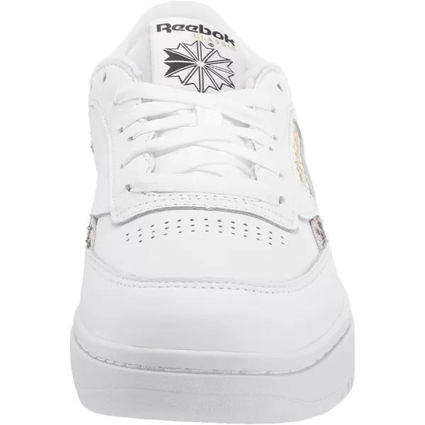 imageReebok Womens Club C Double Sneaker in White Cheetah Print and Black