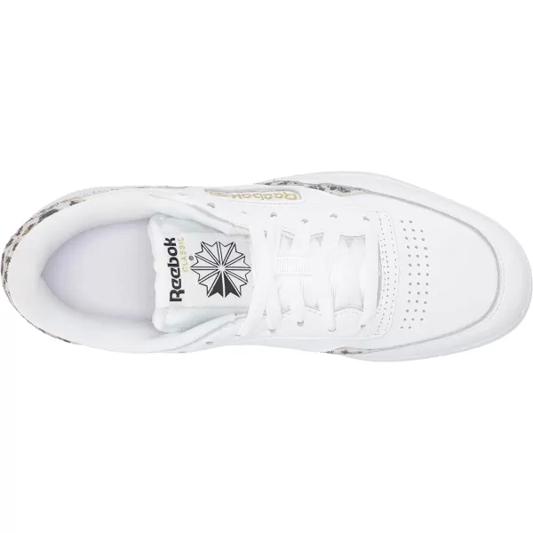 imageReebok Womens Club C Double Sneaker in White Cheetah Print and Black