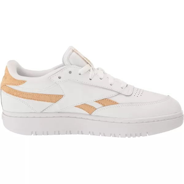 imageReebok Womens Club C Double Sneaker in White and Sahara