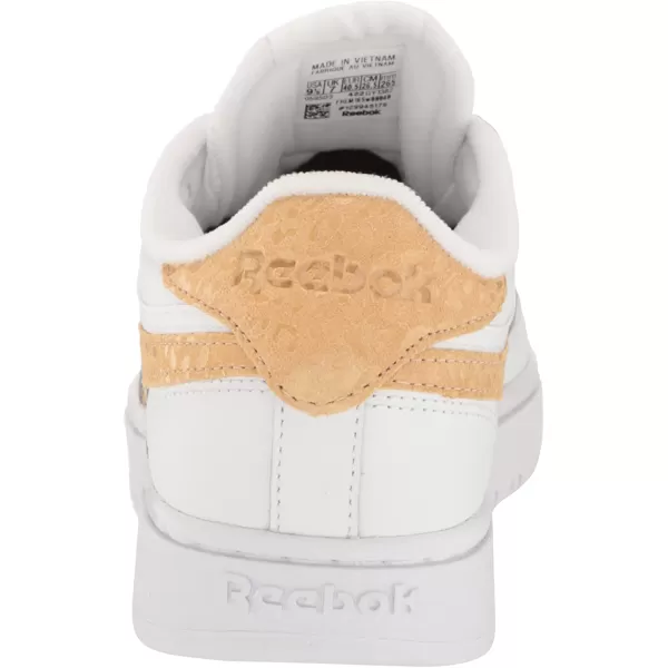 imageReebok Womens Club C Double Sneaker in White and Sahara