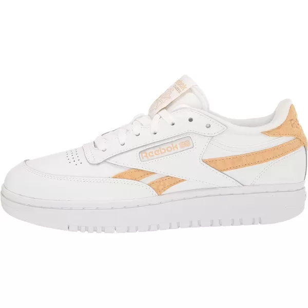 imageReebok Womens Club C Double Sneaker in White and Sahara