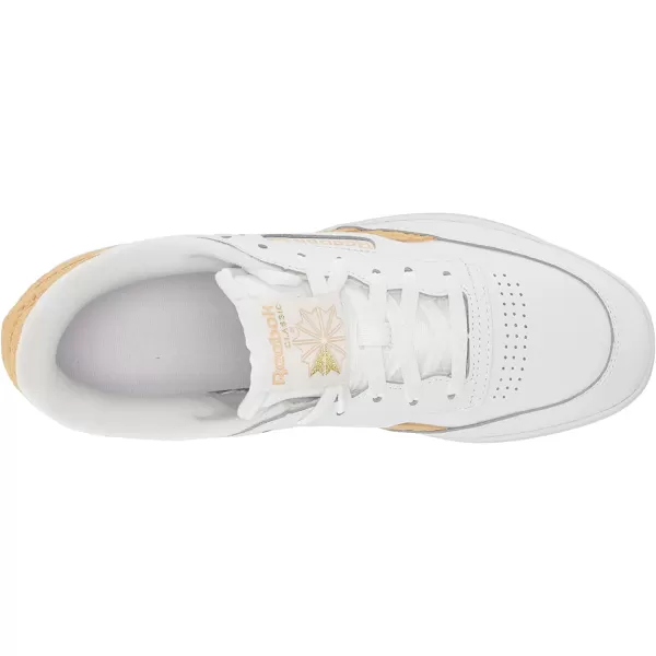 imageReebok Womens Club C Double Sneaker in White and Sahara