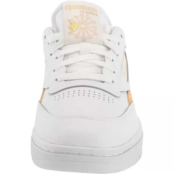 imageReebok Womens Club C Double Sneaker in White and Sahara