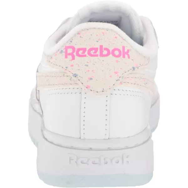 imageReebok Womens Club C Double Sneaker in WhiteGlass BlueAtomic Pink